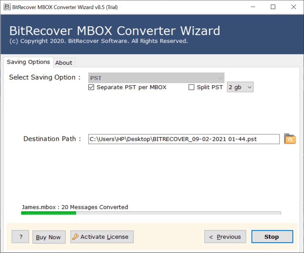 convert mbox files